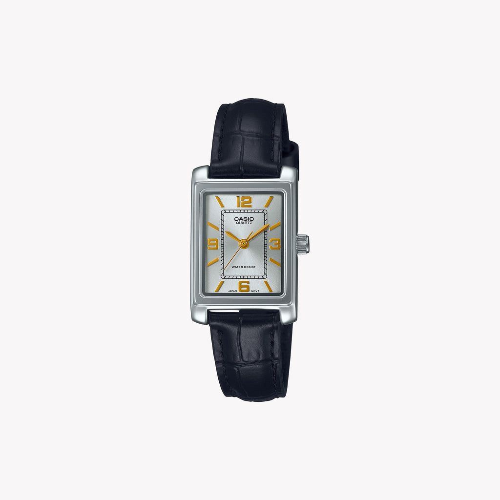 CASIO LTP-1234PL-7A2EF - ELEGANT GRACE SERIES Women's Watch with sleek metal case and luxurious leather strap
