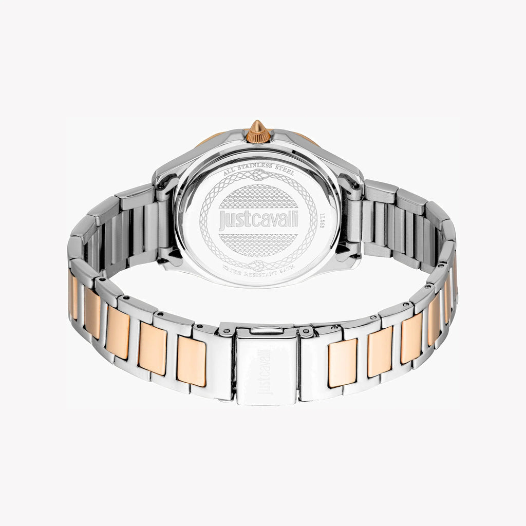 JUST CAVALLI Women's Watch with Silver & Rose Gold Stainless Steel Case and Silver & Rose Gold Stainless Steel Band-i-Watch-3