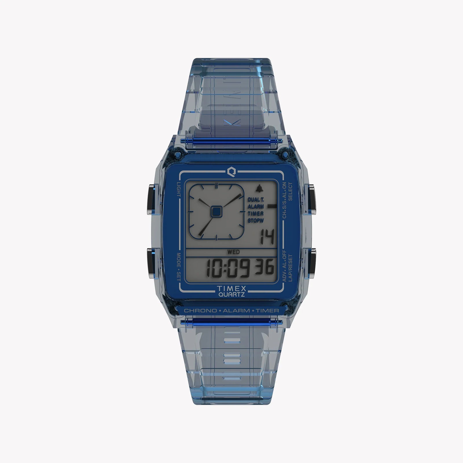 Timex Unisex Blue Resin Watch, Transparent Blue | Tw2w45100 by i-watch