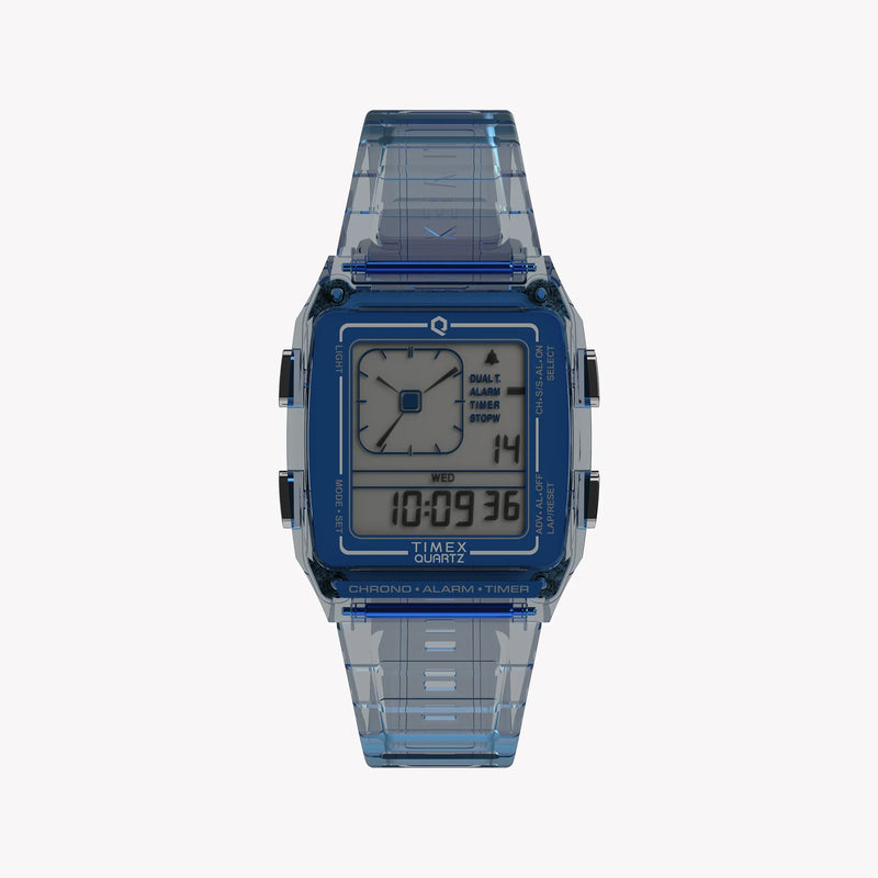 Timex Unisex Blue Resin Watch, Transparent Blue | Tw2w45100 by i-watch