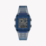 Timex Q LCA Transparent Blau TW2W45100 Unisex-Uhr