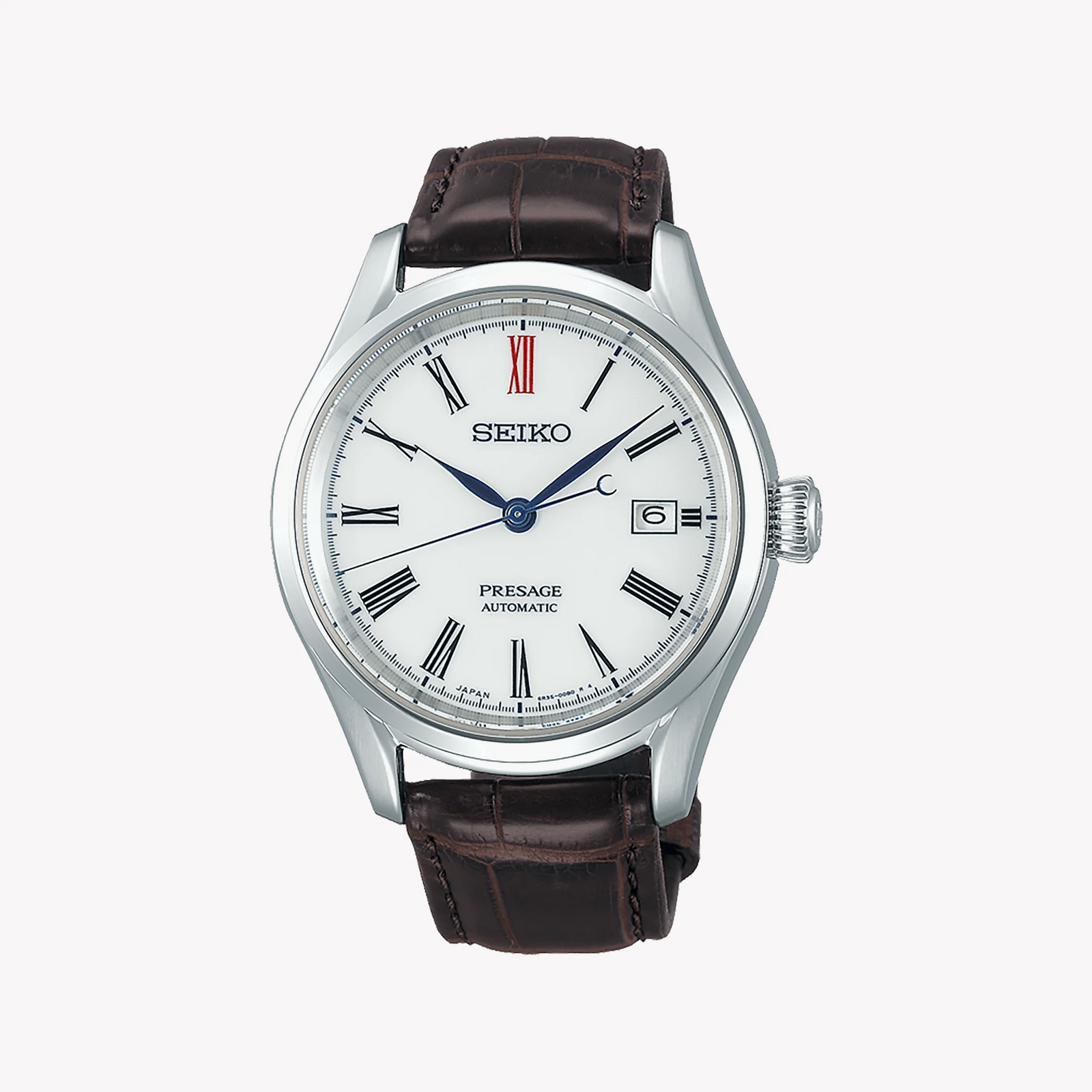 Seiko Men's Silver Stainless Steel, Brown Leather | Spb095j1 by i-watch