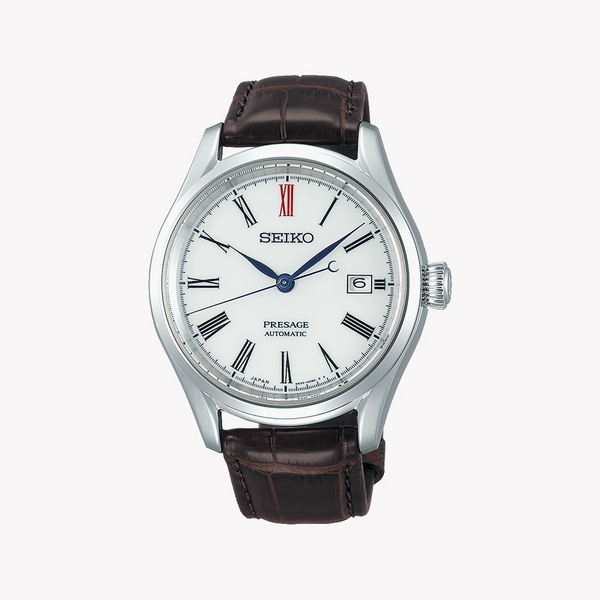 Seiko Men's Silver Stainless Steel, Brown Leather | Spb095j1 by i-watch