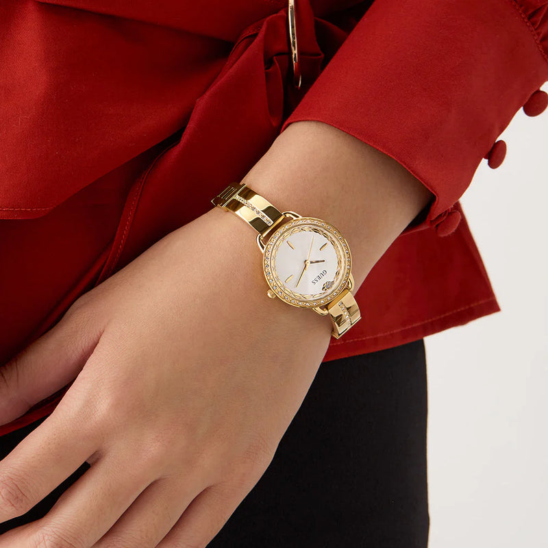 Guess Women's Gold Stainless Steel Watch, White Dial | Gw0856l1 by i-watch