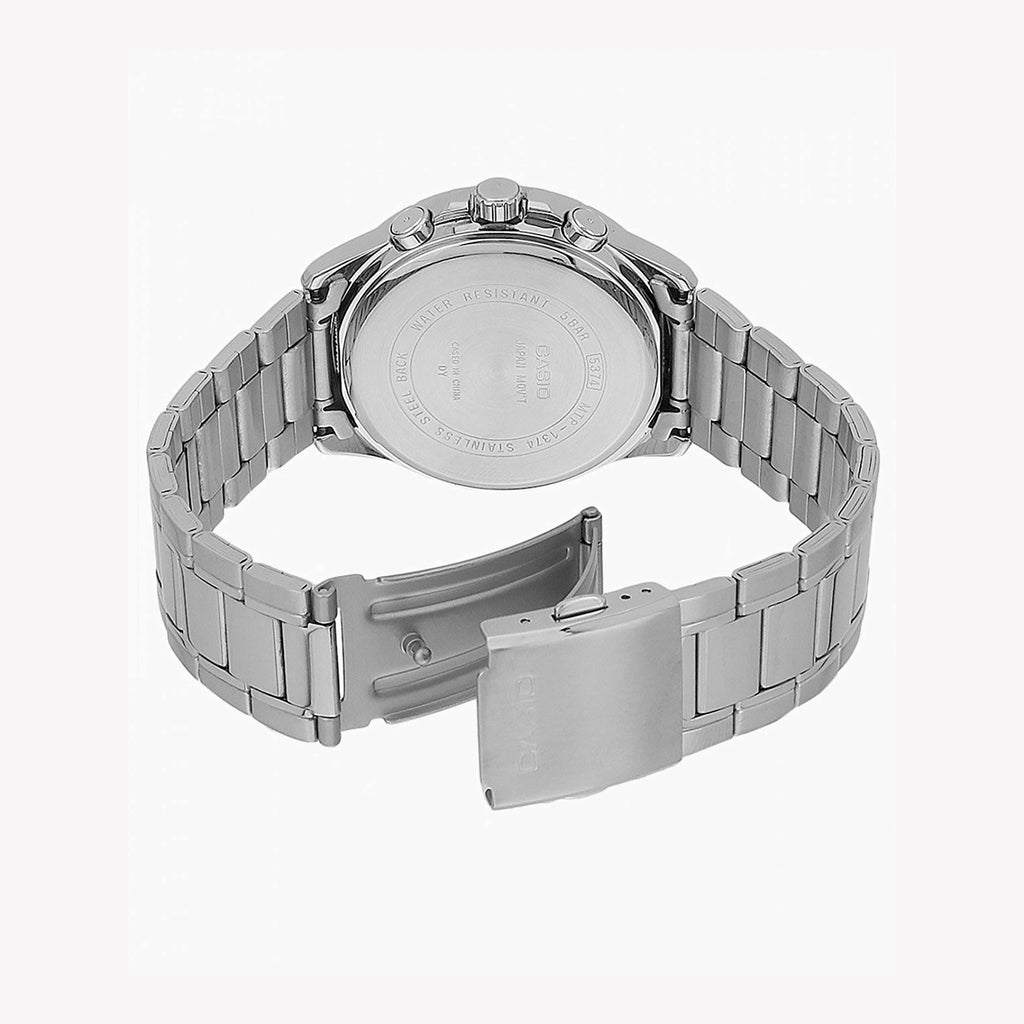 Timeless Elegance Men's Stainless Steel Watch, Silver Dial | Mtp-1374d-2avdf