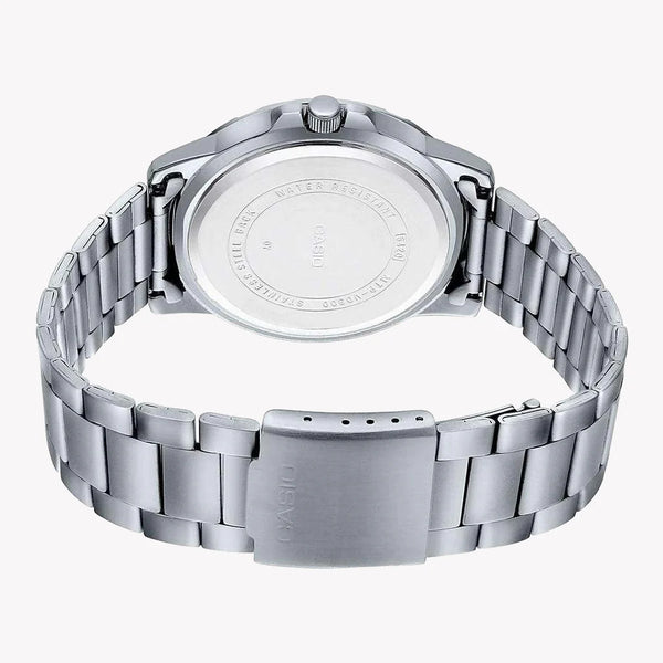 Casio Men's Silver Watch, Black Dial | Mtp-Vd300d-1e by i-watch