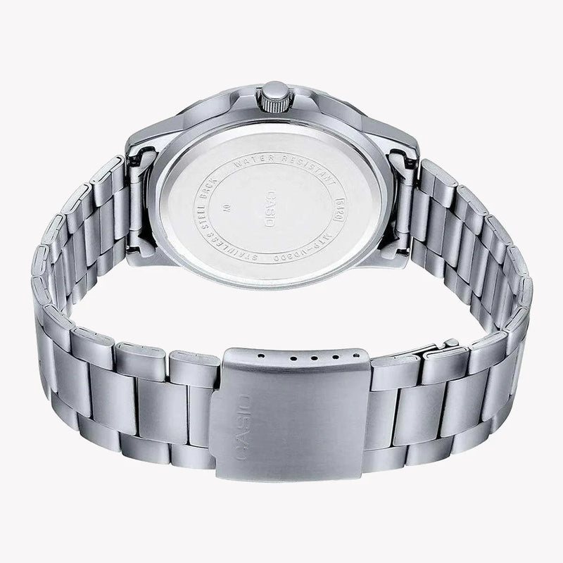Casio Men's Silver Watch, Black Dial | Mtp-Vd300d-1e by i-watch