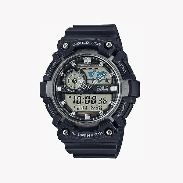 Casio Aeq-200w-1avdf - Maximum Performance Men's Watch With Sporty Black Design by i-watch
