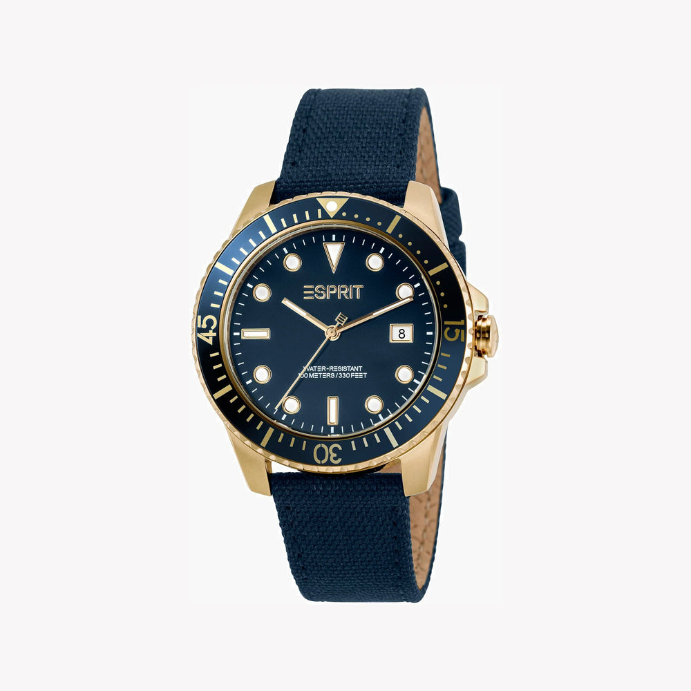 Esprit Men's Stainless Steel Blue Watch, Blue Dial | Es1g005m0045 by i-watch