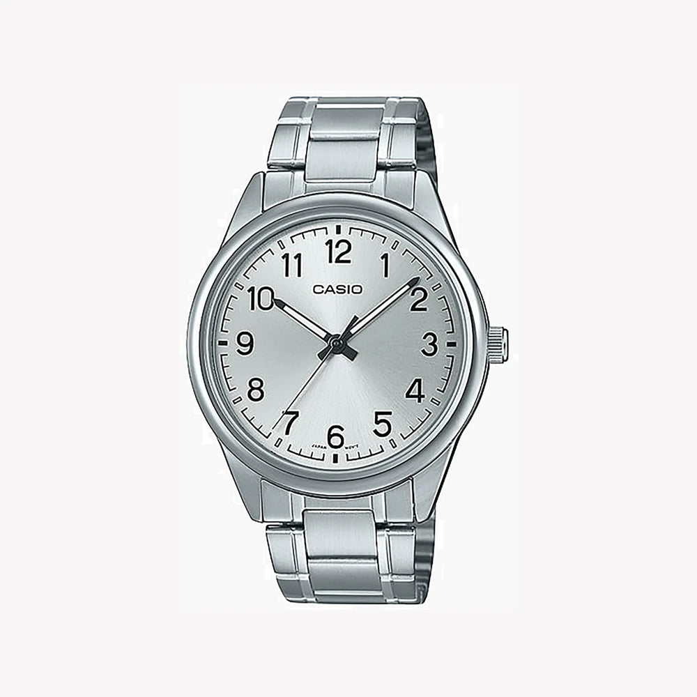 Casio Men's Silver Stainless Steel Watch, Silver Dial | Mtp-V005d-7b4 by i-watch