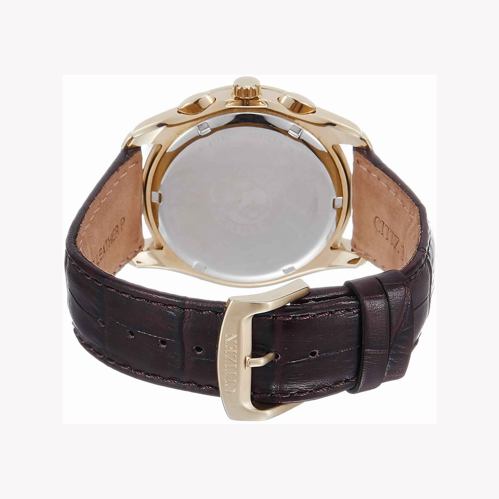 CITIZEN AT1183-07A - ROSE GOLD ELEGANCE - MENS ECO-DRIVE LEATHER WATCH-i-Watch-2