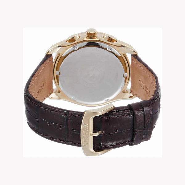Citizen At1183-07a - Rose Gold Elegance - Mens Eco-Drive Leather Watch by i-watch