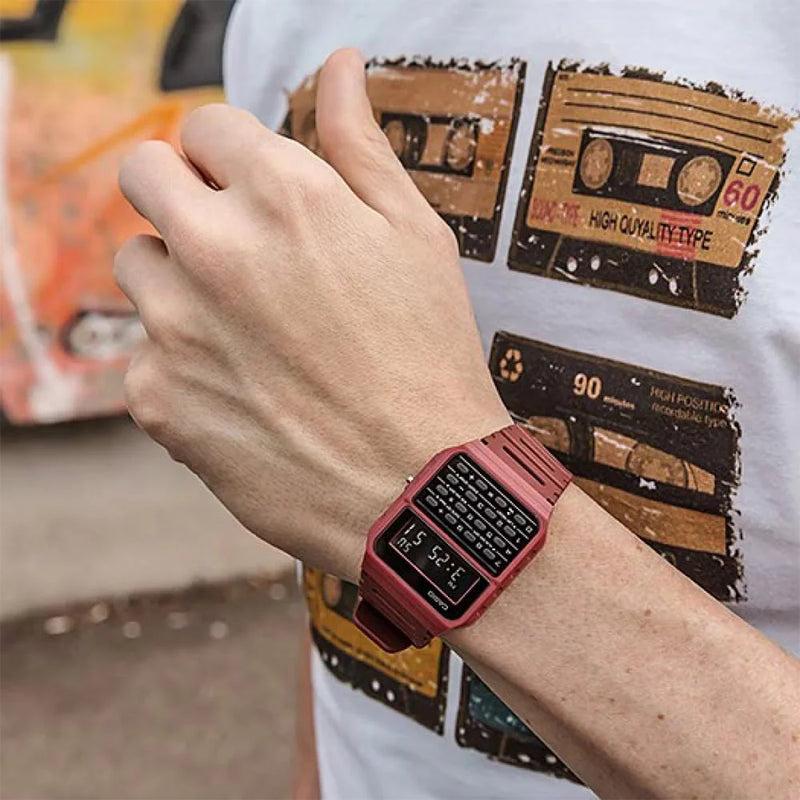Casio Unisex Resin Watch, Red Strap | Ca-53-Wf-4b by i-watch