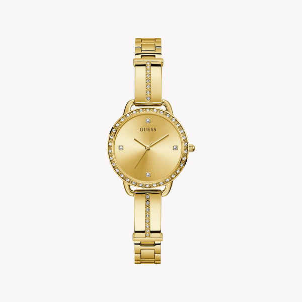 Guess Women's Gold Stainless Steel Watch, Champagne Dial | Gw0022l2 by i-watch