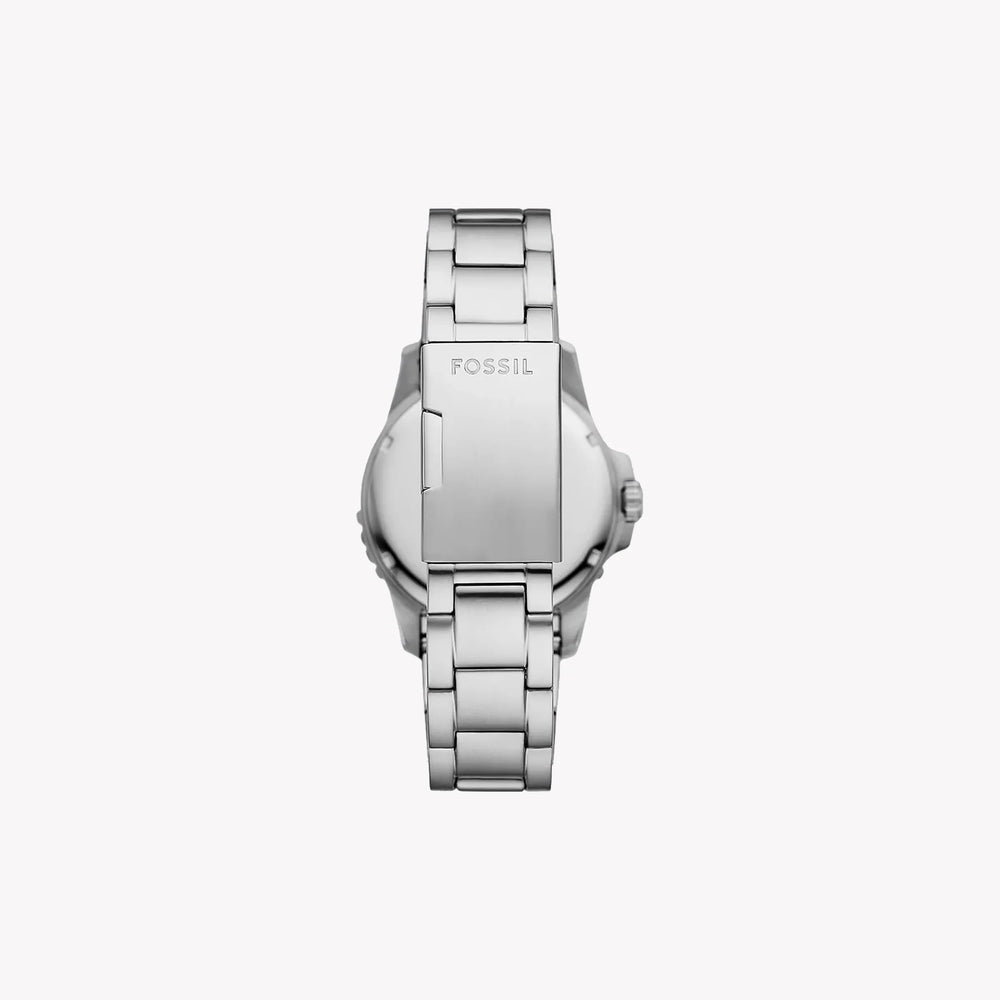 Fossil Men's Silver Stainless Steel Watch, Blue Dial | Fs6050 by i-watch