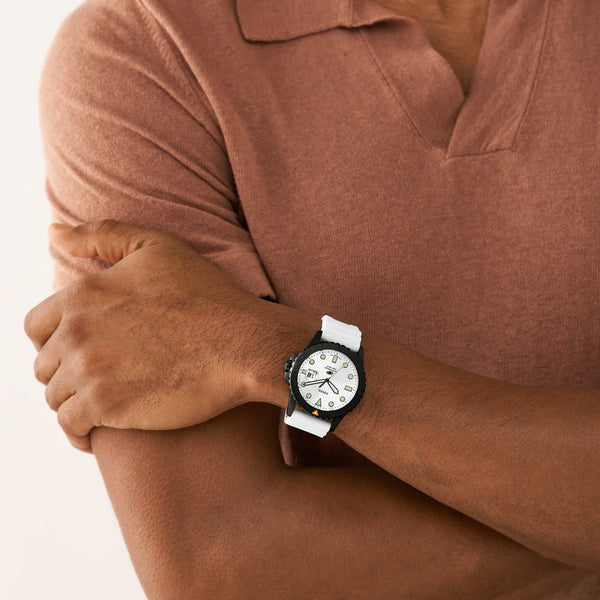 Fossil Men's White Silicone, Stainless Steel Case | Fs5999 by i-watch