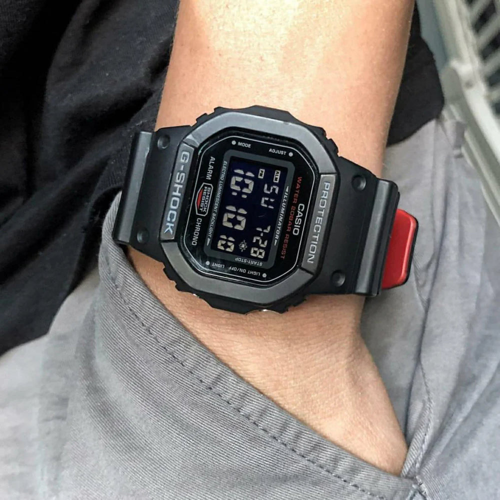 G-Shock Men's Black Resin Watch, Shock & Water Resistant | Dw-5600hr-1dr by i-watch