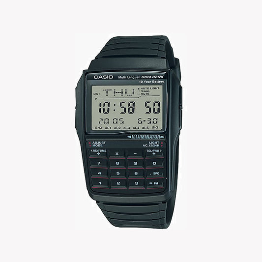 Casio DBC-32-1A DATA BANK Schwarze Herrenuhr