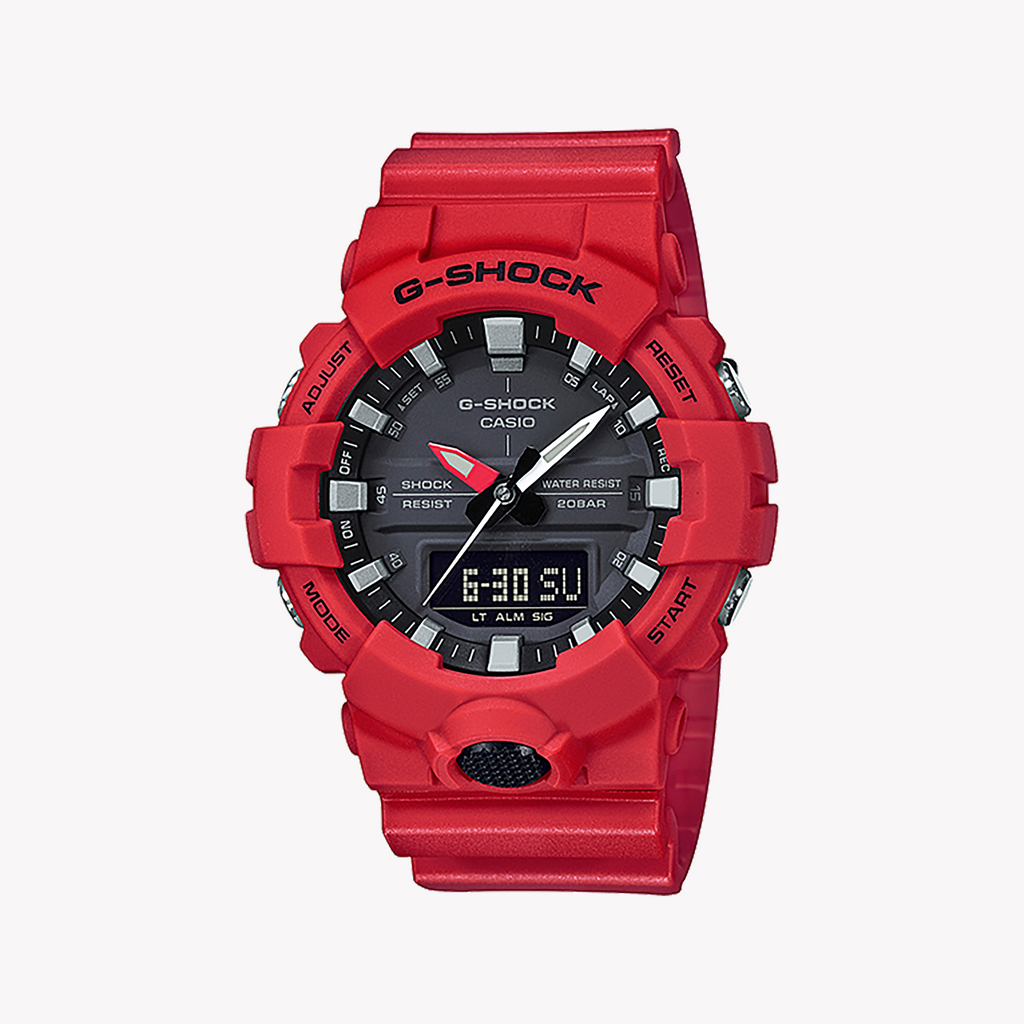 CASIO G-SHOCK GA-800-4ADR TOUGH & SPORTY - MEN'S RED RESIN ADVENTURE WATCH