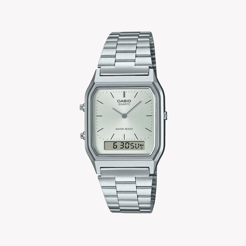 Casio Unisex Resin & Metal Watch, White Dial | Aq-230a-7amqydf by i-watch