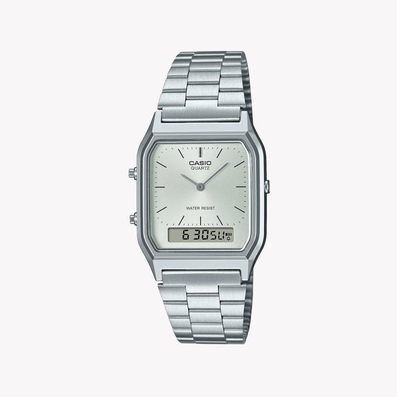 Casio Unisex Resin & Metal Watch, White Dial | Aq-230a-7amqydf by i-watch