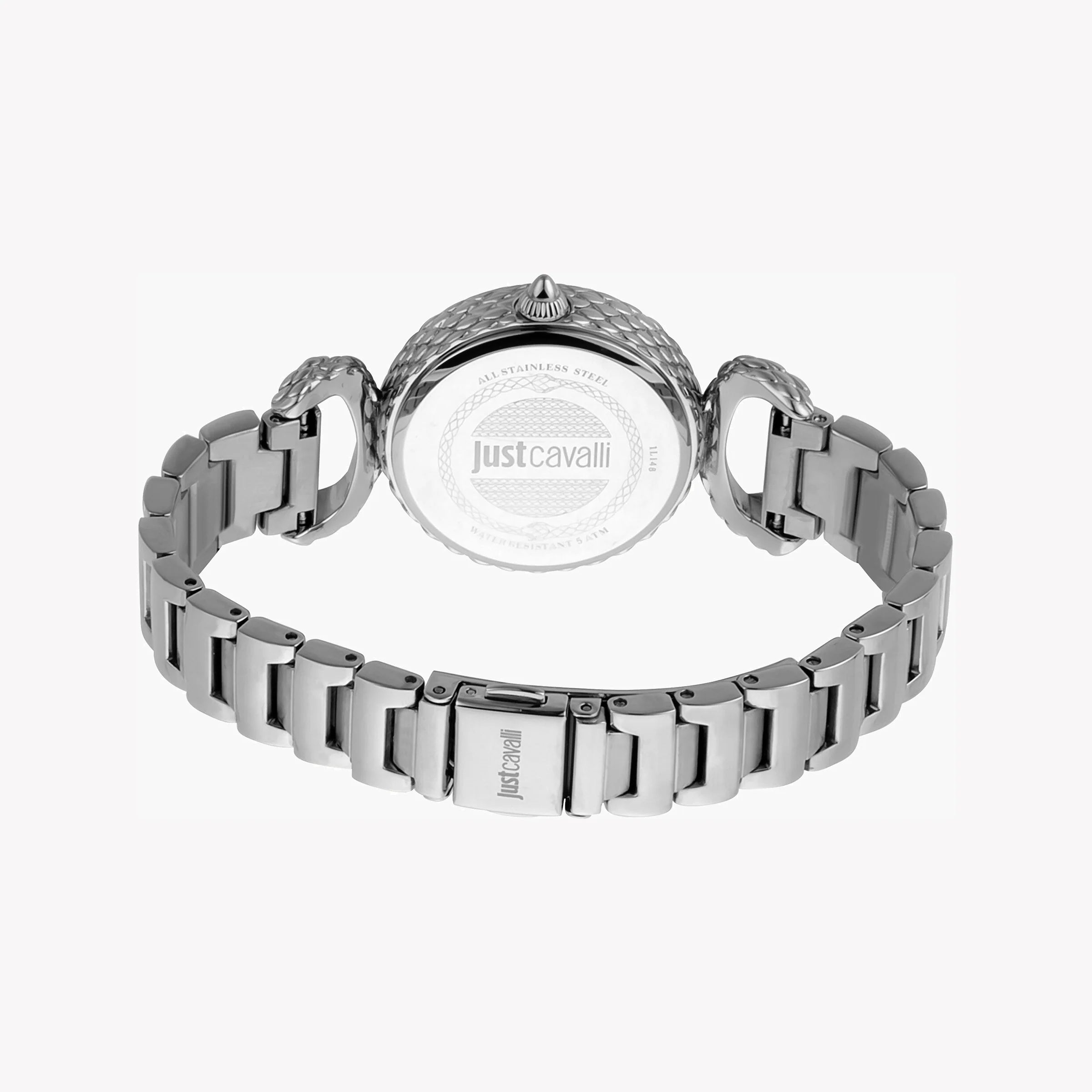 JUST CAVALLI Women's Watch with Silver Stainless Steel Case and Silver Stainless Steel Band