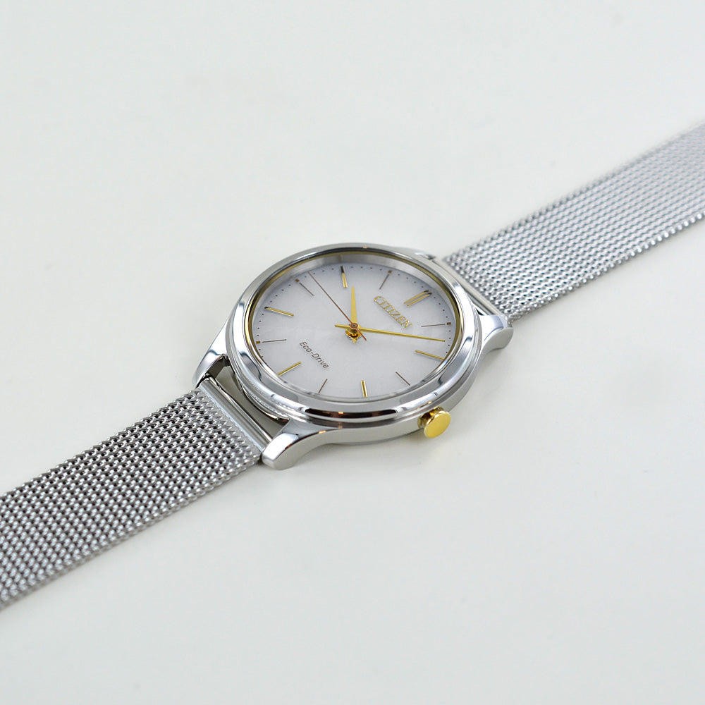 CITIZEN Eco-Drive EM0504-81A RADIANT STYLE - ELEGANT WOMEN'S TIMEPIECE with Silver Mesh Band-i-Watch-4