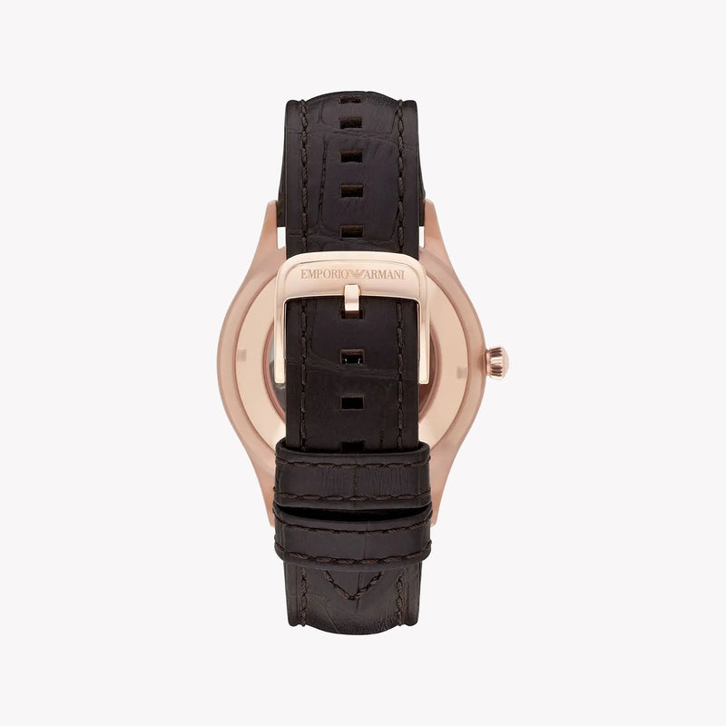 Emporio Armani Men's Rose Gold Watch, Brown Leather | Ar1920 by i-watch