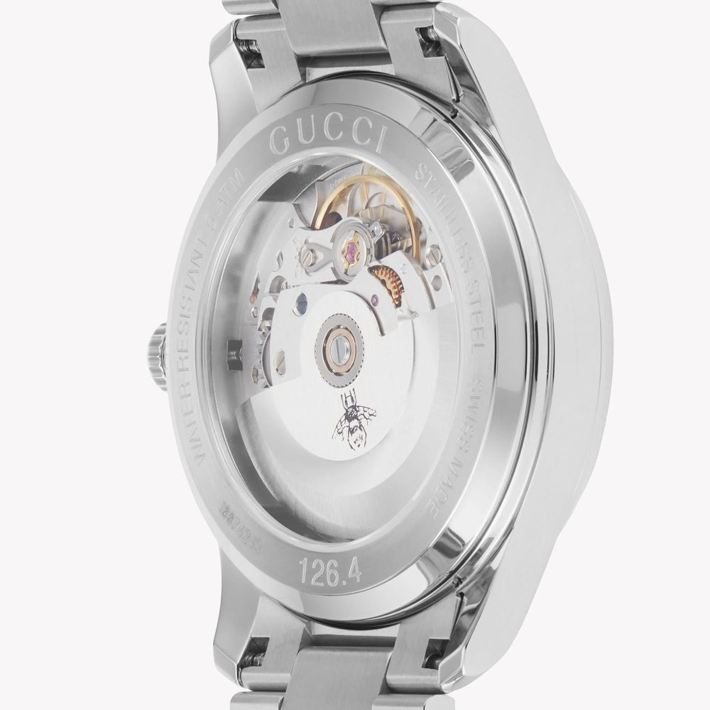 Gucci Men's Silver Watch, Green Dial | Ya1264176 by i-watch