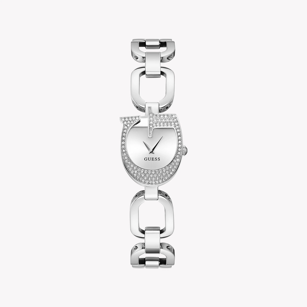 Guess Women's Silver Stainless Steel Watch, Silver Dial | Gw0683l1 by i-watch