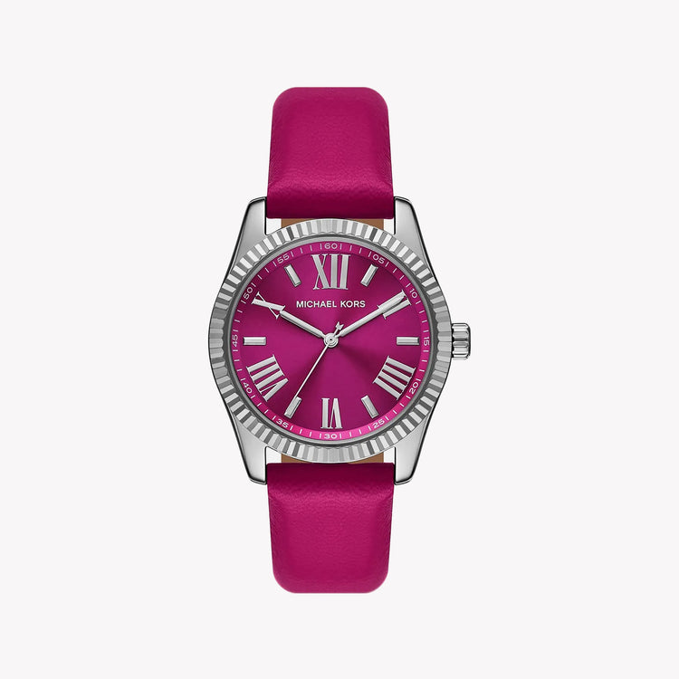 MICHAEL KORS MK4749 CHIC SOPHISTICATION PINK DIAL LEATHER BAND WOMEN S WATCH i Watch