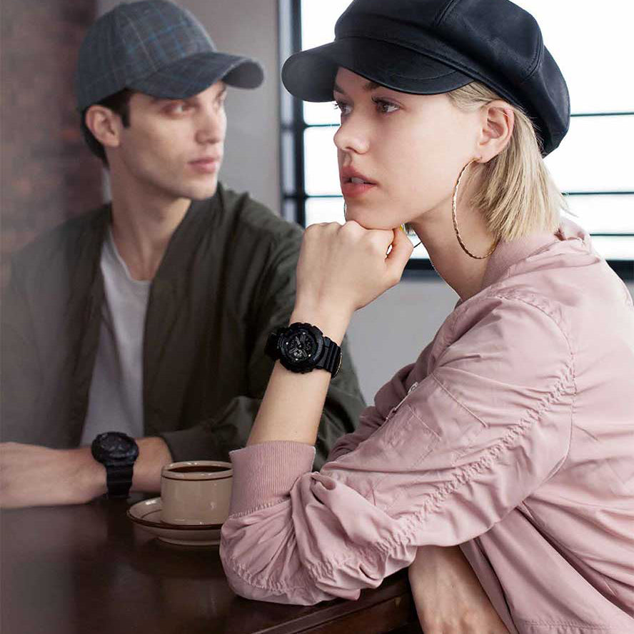 BA-135DD-1ADR BABY-G - STYLISHLY TOUGH SPORTY WOMEN'S WATCH with BLACK RESIN BAND & DIGITAL DIAL-i-Watch-3