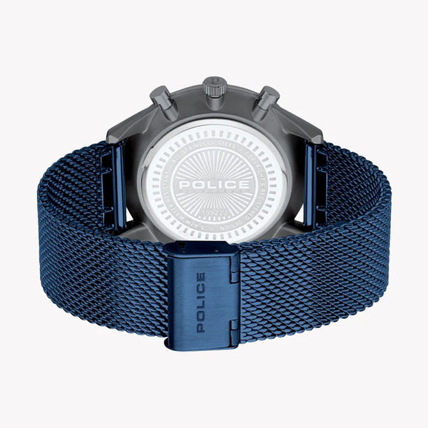 Police Men's Silver Stainless Steel, Blue Dial | P15922jsu03mmbl by i-watch
