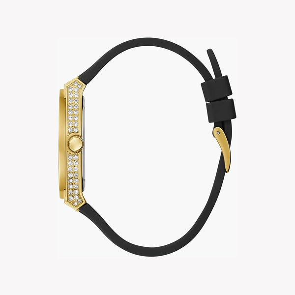 Guess Women's Gold Rubber Watch, Black Band | Gw0439l2 by i-watch