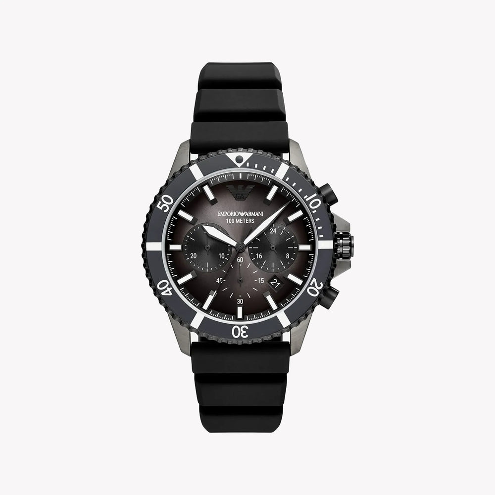 Emporio Armani Men's Black Silicone Watch, Stainless Steel | Ar11515 by i-watch