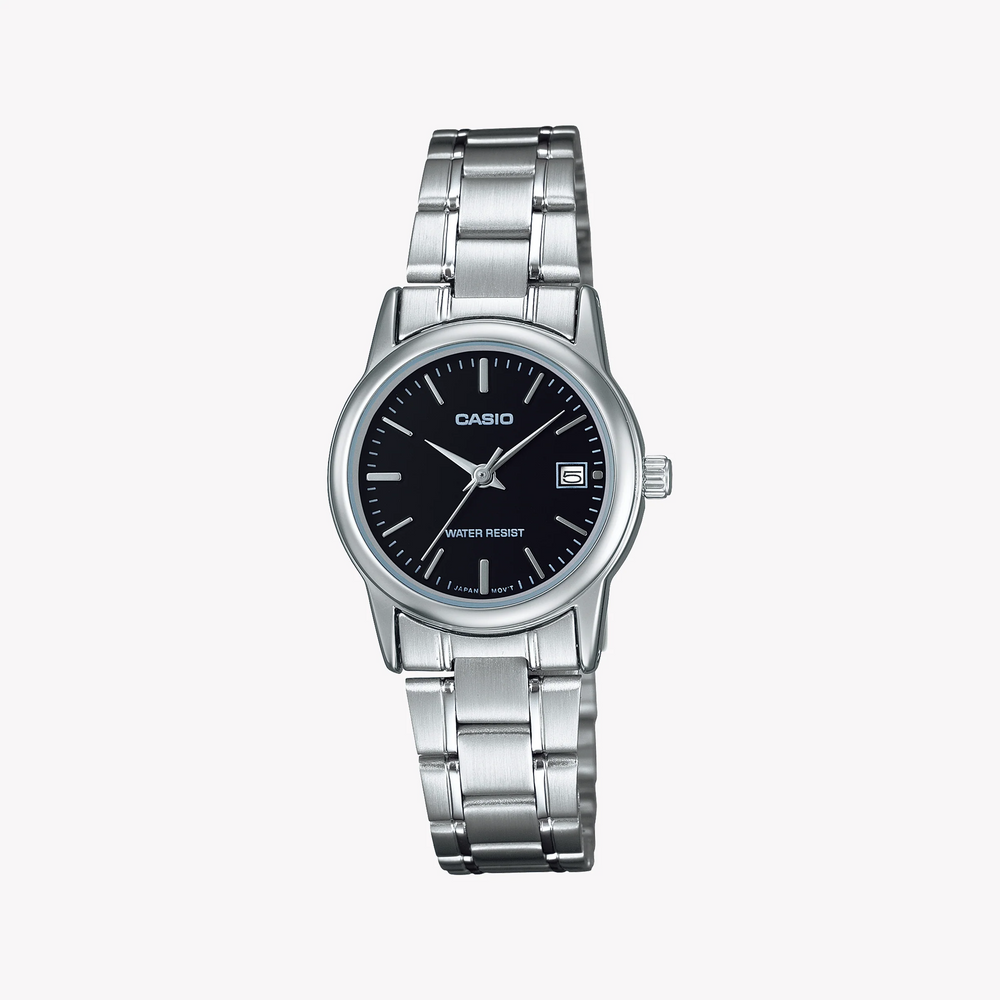 Casio Women's Stainless Steel Watch, Black Dial | Ltp-V002d-1audf by i-watch