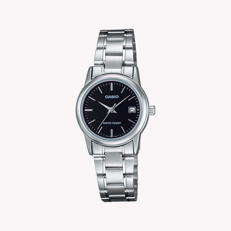 Casio Women's Stainless Steel Watch, Black Dial | Ltp-V002d-1audf by i-watch