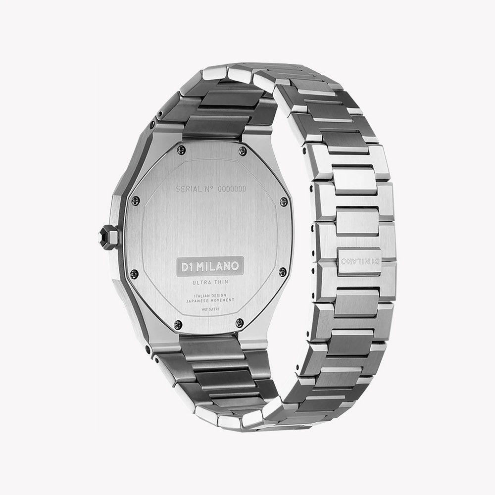 D1 MILANO Unisex Silver Stainless Steel, Red Dial | D1-UTBJ11 by i-watch