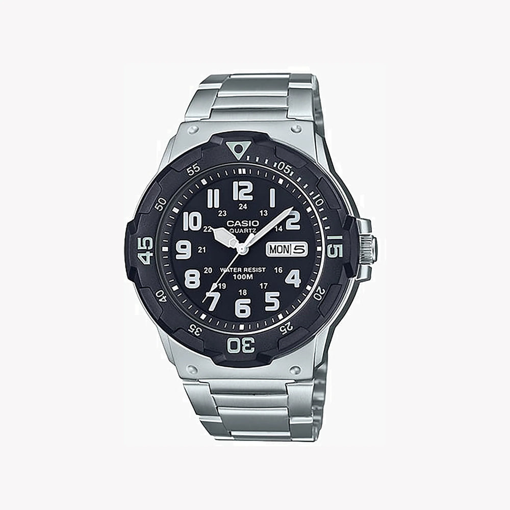 Casio Men's Black Resin Watch, Silver Band | Mrw-200hd-1bv by i-watch