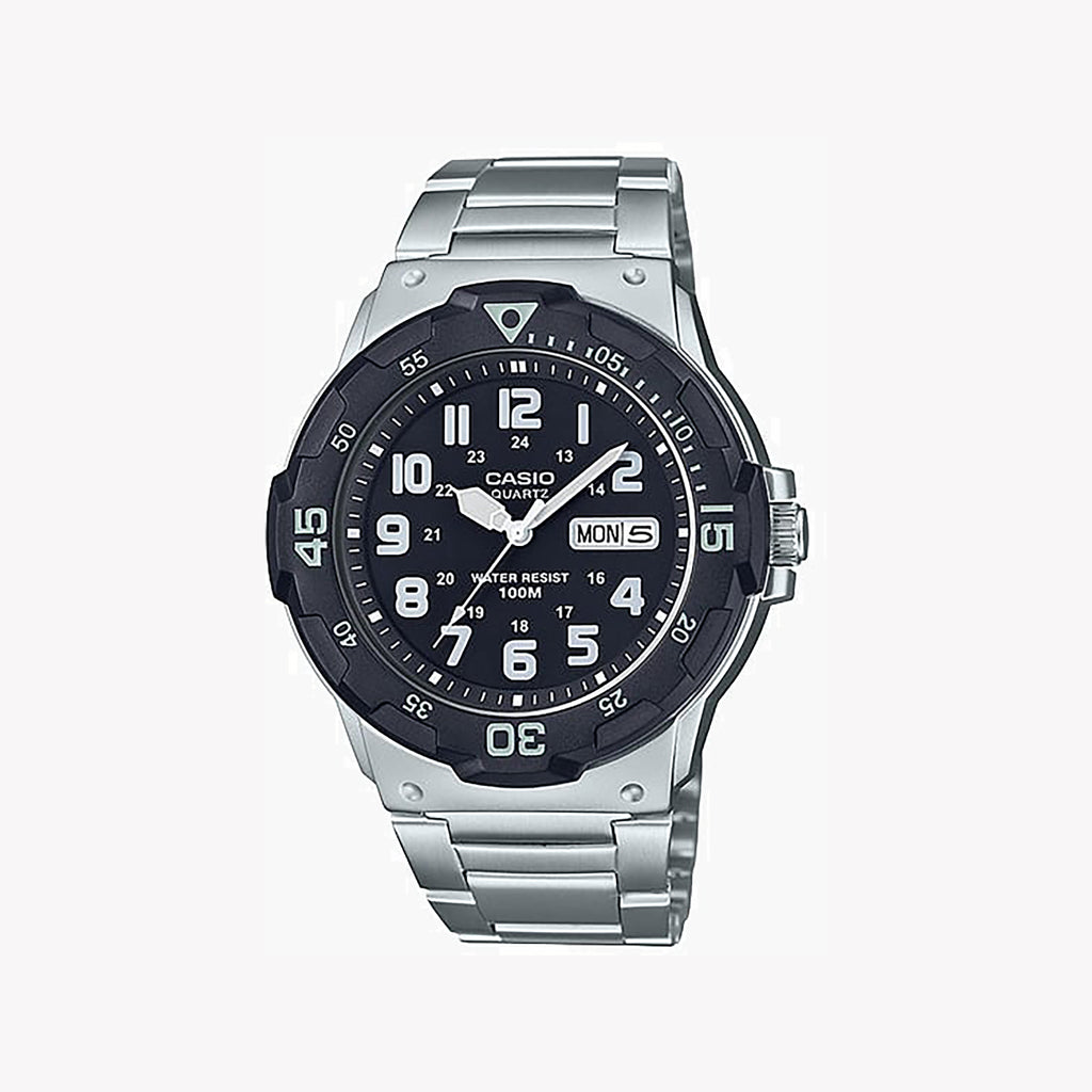 CASIO MRW-200HD-1BV ADVENTURE READY - SPORTY MEN'S WATCH WITH BOLD BLACK DIAL & STAINLESS STEEL BAND
