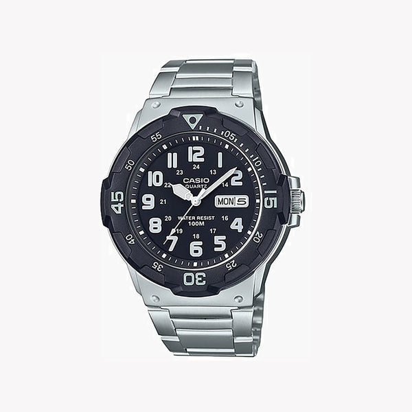 Casio Men's Black Resin Watch, Silver Band | Mrw-200hd-1bv by i-watch