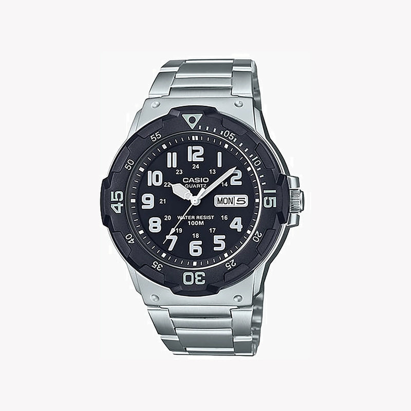 Casio Men's Black Resin Watch, Silver Band | Mrw-200hd-1bv by i-watch