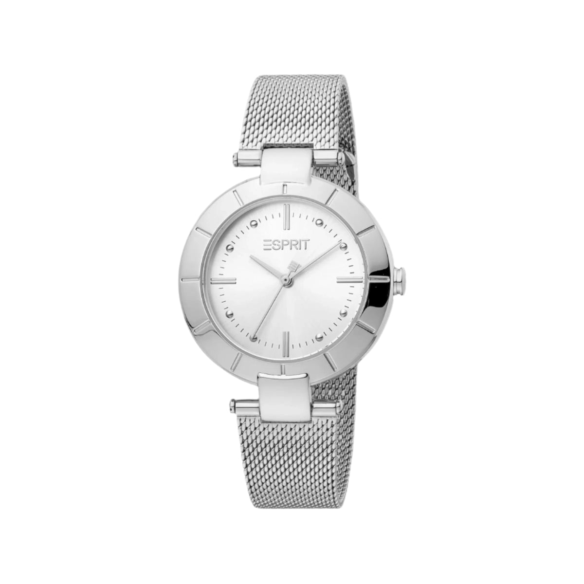 ESPRIT Women's Watch with Silver Stainless Steel Case and Silver Stainless Steel Band