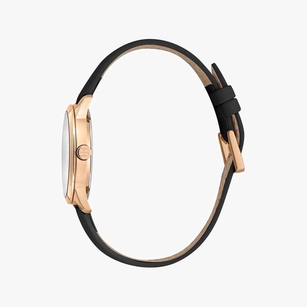 ESPRIT Women's Watch with Rose Gold Stainless Steel Case and Black Leather Band-i-Watch-2