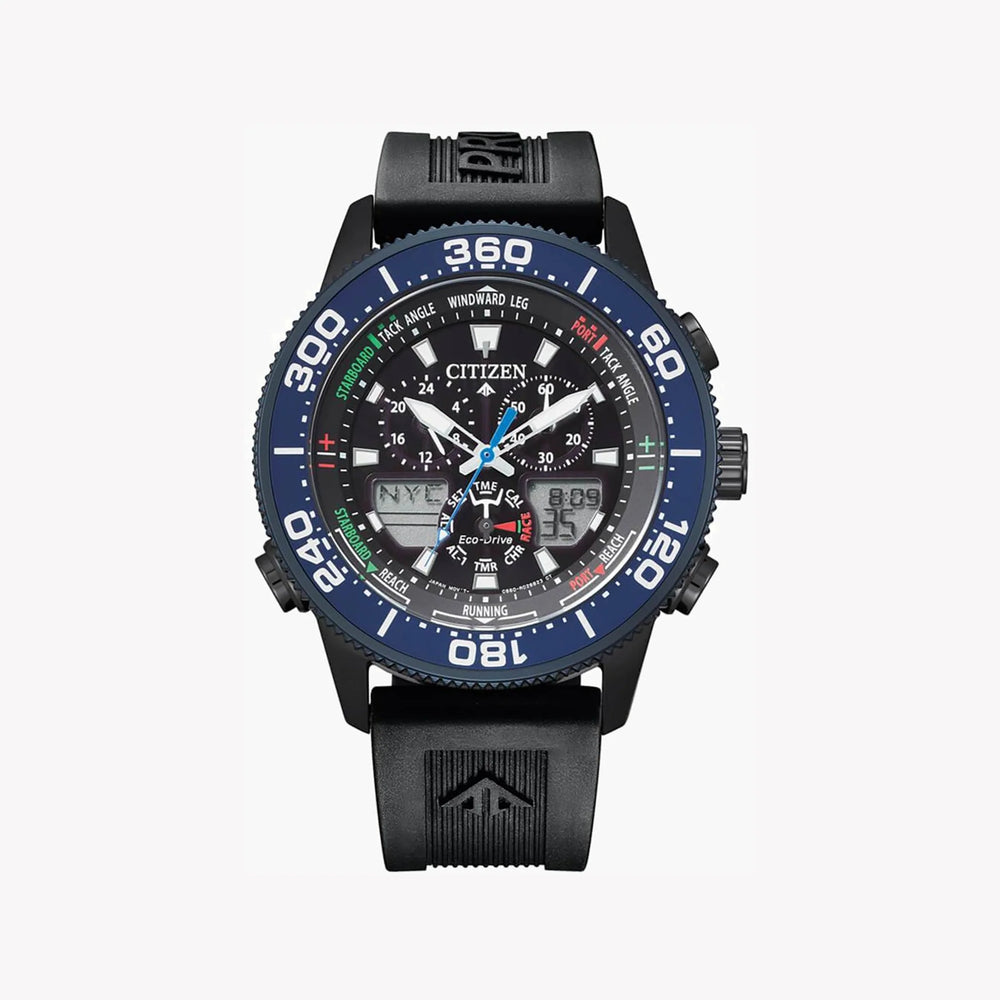 Citizen Jr4065-09e Black Adventure - Eco-Drive Men's Watch With Yacht Timer & 20 Atm Water Resistance by i-watch