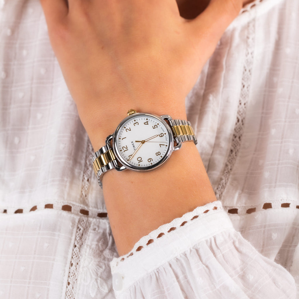 Timex Women's Silver Dial, Stainless Steel Band | Tw2u13800