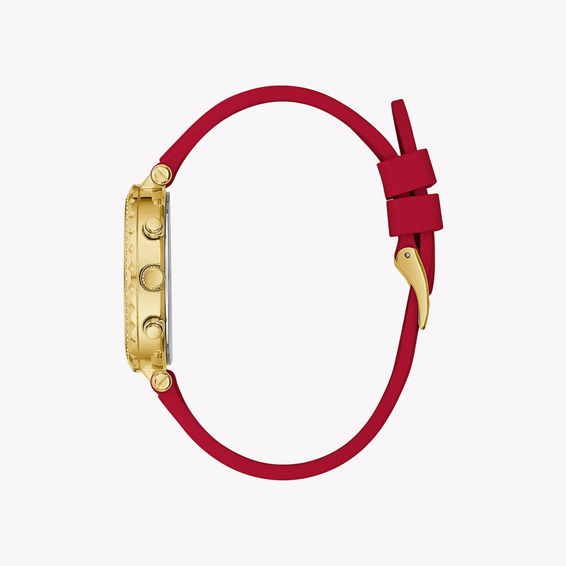 Guess Women's Red Rubber Watch, Gold Case | Gw0484l1 by i-watch