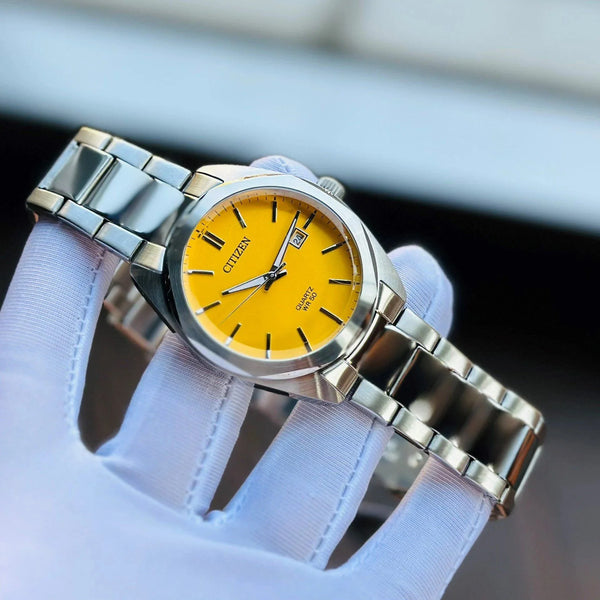 Citizen Men's Silver Watch, Yellow Dial | Bi5110-54z by i-watch
