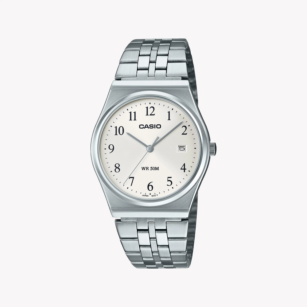 Casio Men's Stainless Steel Watch, White Dial | Mtp-B145d-7bvdf by i-watch