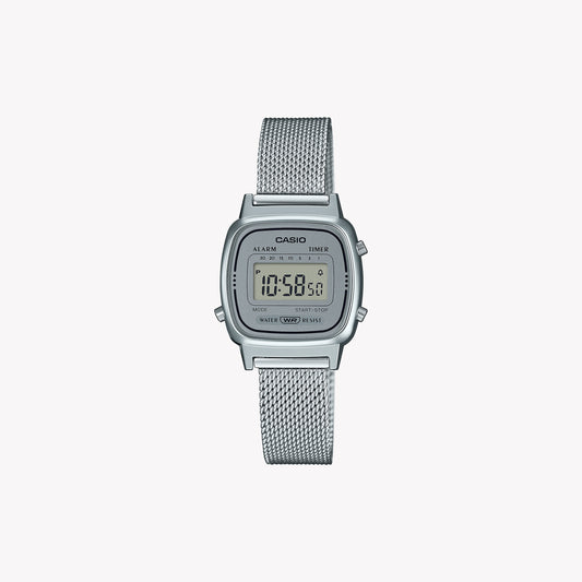 Casio Vintage Mini Steel Silver Mesh LA-670WEM-7EF Unisex Watch